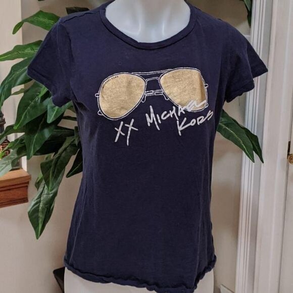 Michael Kors Fitted Short Sleeve Graphic Size Med - Picture 6 of 7